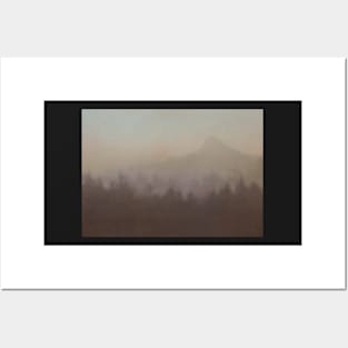 Into The Mist Nature Art Mountain Landscape Posters and Art